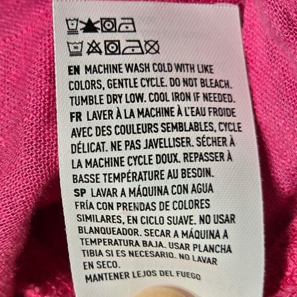 American Eagle Pink Crop Tank Top Adjustable Spaghetti Straps Women Size XL Slit - Picture 8 of 9